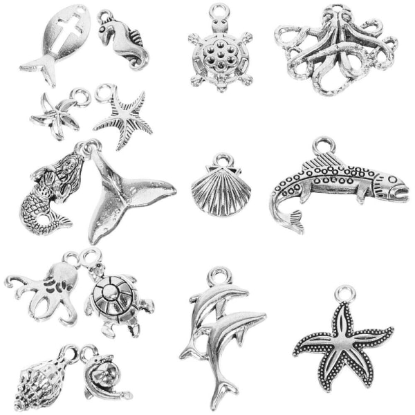 15 st havsdjur smycken göra havsfynd Örhänge Ocean Tema hänge