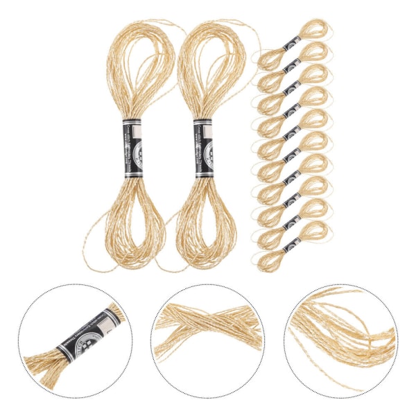 12 ST Metalltråd handtråd handbroderitrådar