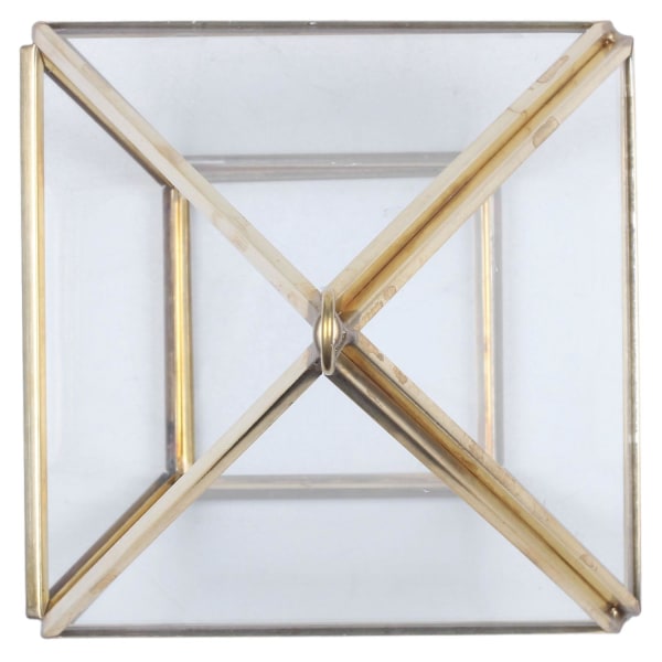 Diamond Shape Box Organizer Geometri Glas Kosmetisk förvaringslåda Smycken Collection Box Dekoration G