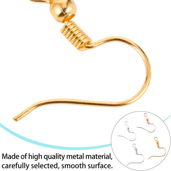 400 st Örhängen Tillbehör Metall DIY Örhängen Krok Fisk Silver