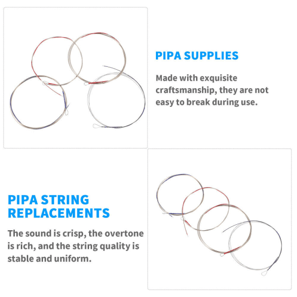 4 st Pipa Strings Supplies Gitarre Instrument Ståltråd The