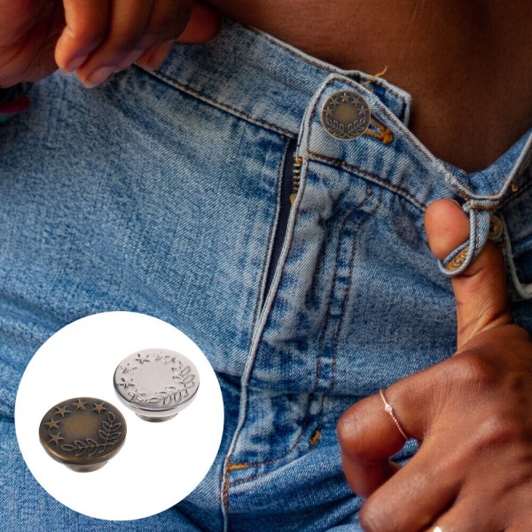 20 st Legerade jeansknappar Fästelement Omedelbar byxa Midjeband Expander