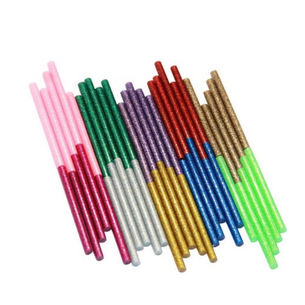 100 ST Hot Glue Sticks Color Gluestick Glitter Adhesive Melt Child