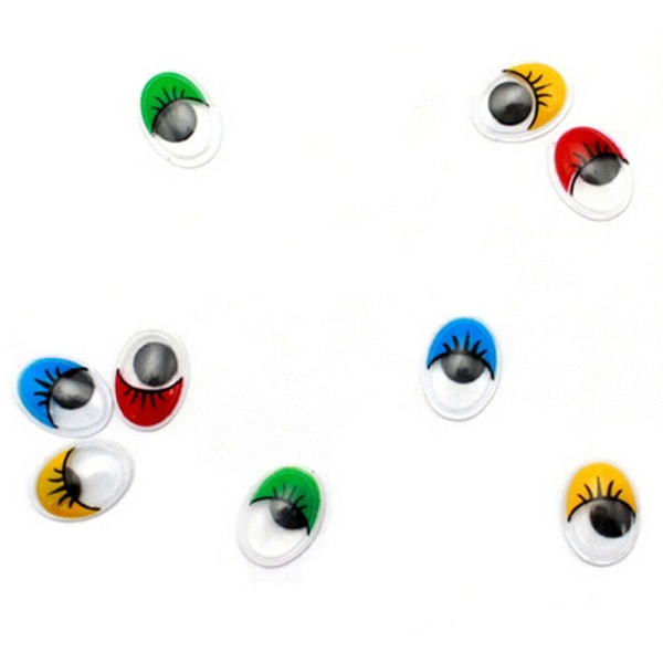 100 st Wiggle Eyes 15 mm storlek Bärbara Ögonleksaker i olika färger för DIY Craft