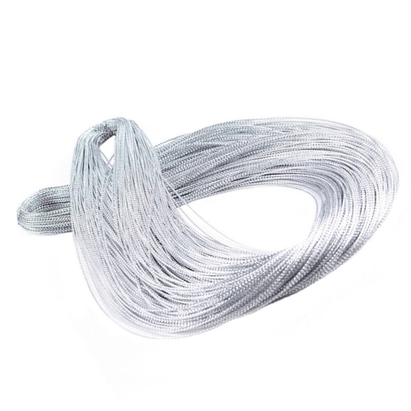 1 mm 100 Yard Tag String Flätad Nylon Present Tag Rep Smycketråd (Silver)
