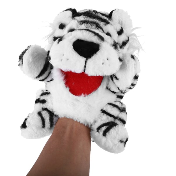 Cartoon Tiger Hand Puppet Stuffed Cartoon Animal Movable Mouth Hand Puppet