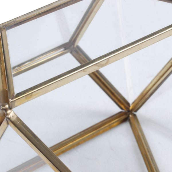 Diamond Shape Box Organizer Geometri Glas Kosmetisk förvaringslåda Smycken Collection Box Dekoration G