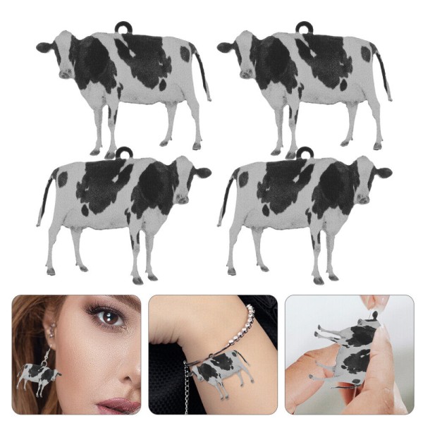 20 st Akryl Djurhänge Armband Berlocker Smycken Making Cow