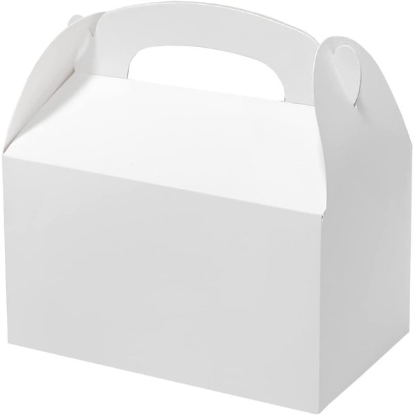 Presentförpackningar 30-pack 6,2x3,5x3,5 tum Vita Kraftpapperskartor Brudtärnor Förslagslåda Cupcake-lådor Lätt att montera