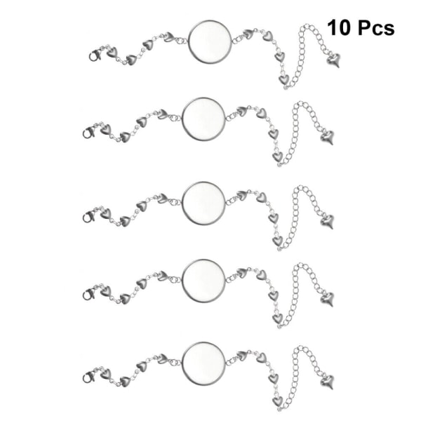 10 st Raminställningar Smycketillverkning Rund blank basmanual