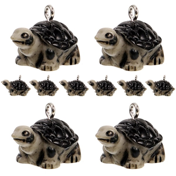 10st Tortoise Charms Hängsmycken Diy Charms för halsband Örhänge Nyckelring