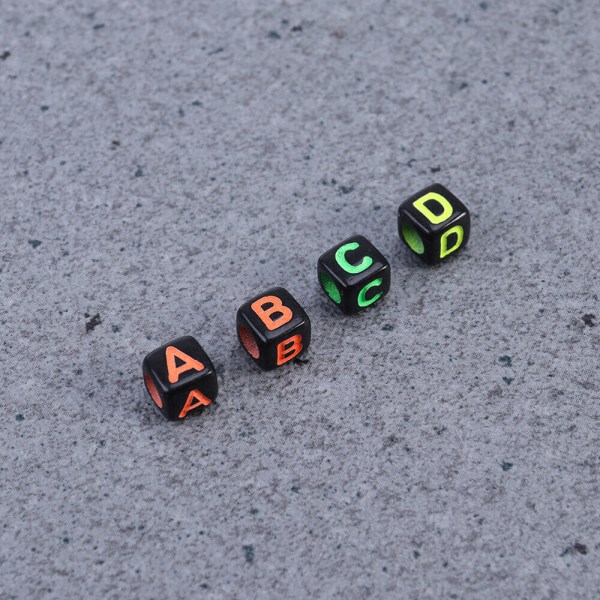 1000 st Cube Beads DIY Crafts Bokstav Alfabet Number Pärlstav