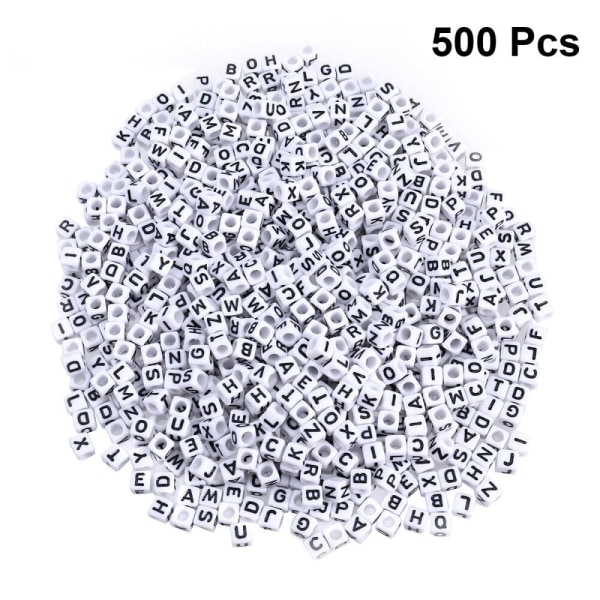 500 stycken Letter Spacer Beads Bokstäver Berlock Number ULTNICE