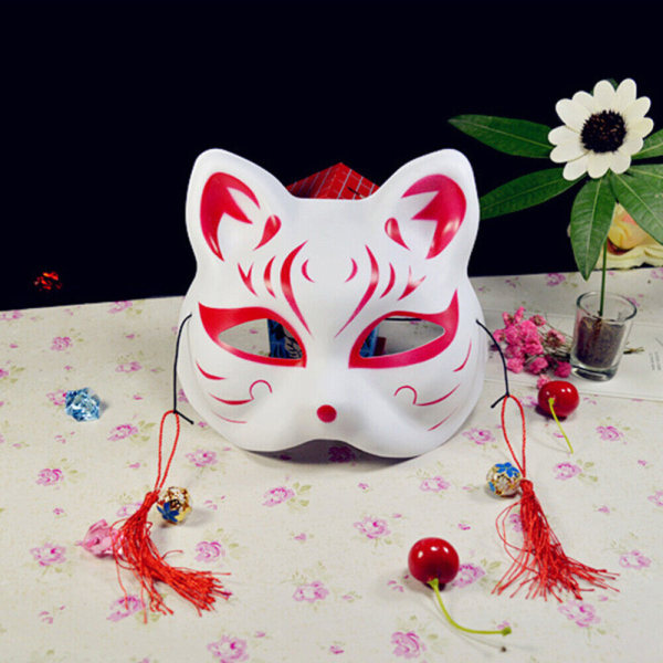 10 st Blank Mask Målning Räv Handmålad Ansiktsmålerbar Cat Paper Prom