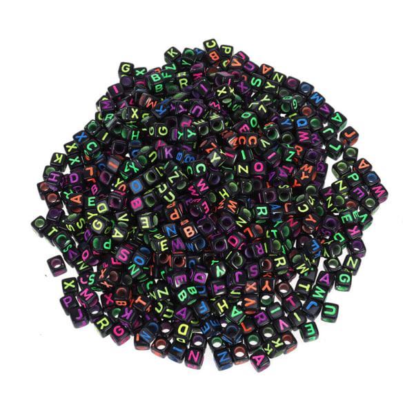 1000 st kubpärlor DIY-hantverk bokstavsnummer pärlor