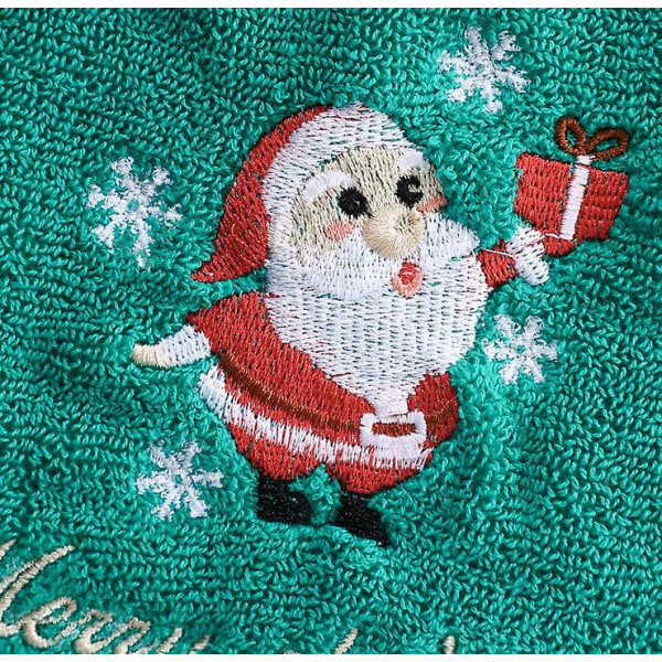 Julhanddukar, 3-pack dekorativa set, 100 % bomull handfat handdukar för torkning, rengöring