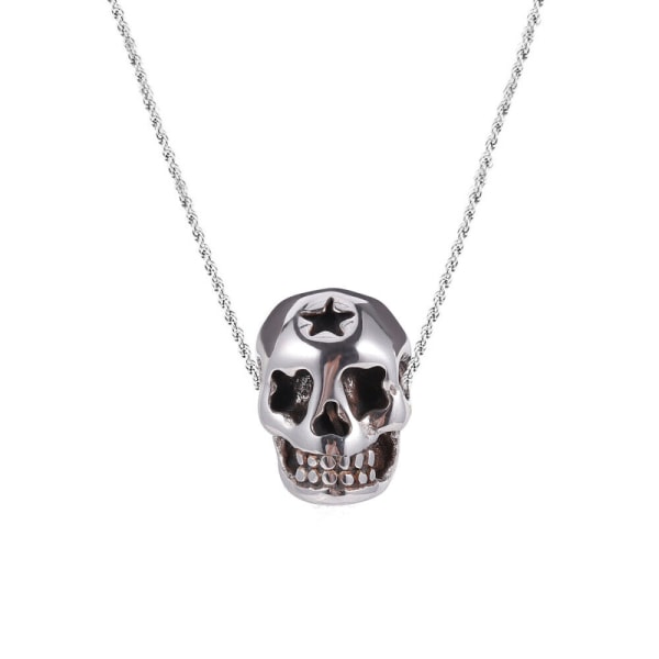 5 st rostfritt stål DIY Skull Alloy Man Halloween smycken pärlor Berlocker