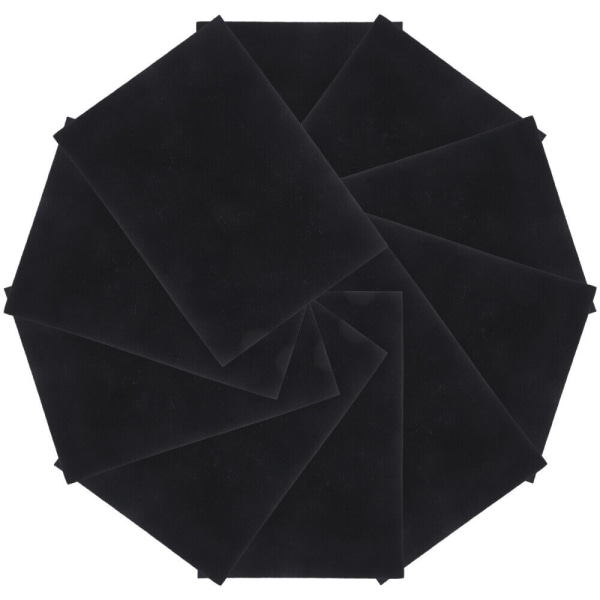 10 ark självhäftande filt svart tyg hantverk DIY