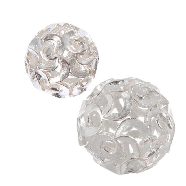 2 st Metall Spacer Beads Nyckelring Tillbehör Spridda pärlor