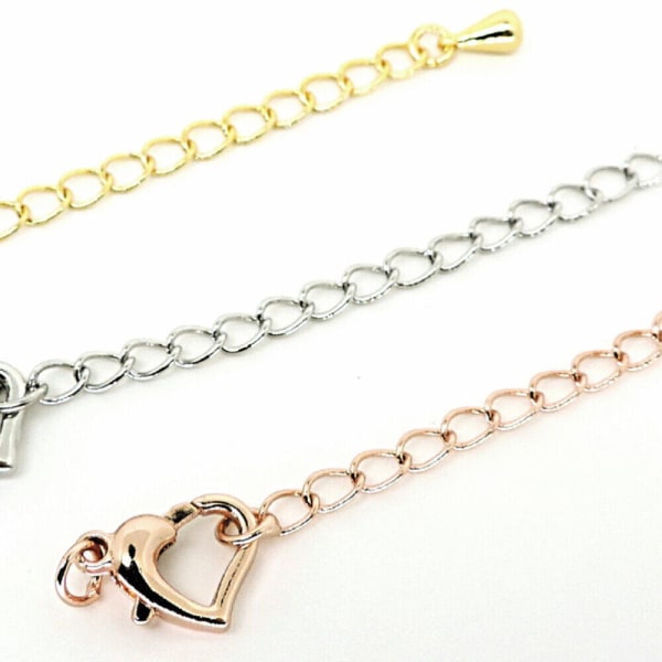 3 st Halsband Extender Anklet Chain Pearl Choker Heart Armband