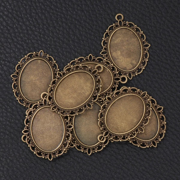 10 st Cirkelbricka Craft Bezel Inställning Smycken Bottenfäste