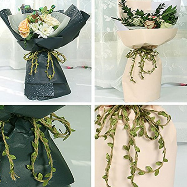 Leaf Ribbon Trim Spool Naturlig Jute Twine Wreath Making Home Bälte