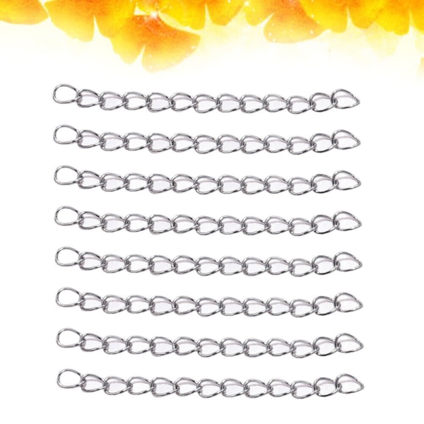 100 st Repkedjeförlängare Halsbandskedjor i rostfritt stål