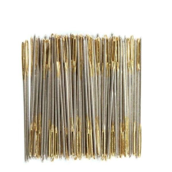 100 st Golden Tail nål korsstygn trubbig broderi DIY handarbetsnålar
