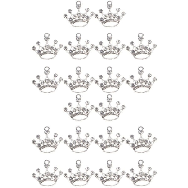 20 st Rhinestone Crown Ornament Brosch Pin Utsmyckningar Crafting
