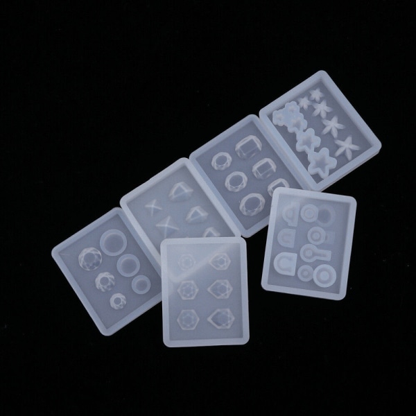 6 st harts silikon epoxi molds DIY smycken hantverk pärlor