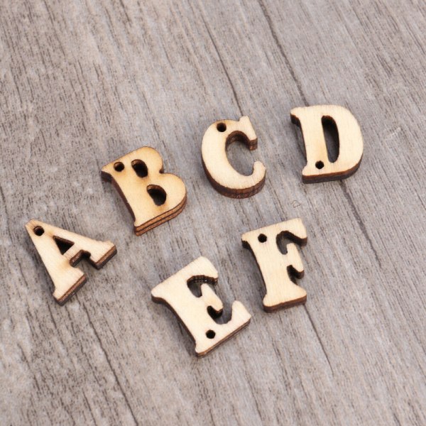 50 ST Träbokstäver Hantverk bröllopsbordsdekor Diverse alfabet Baby