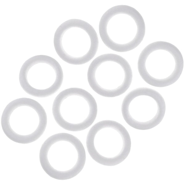 20 st vita cirkelformade skumämnen runda polystyrenkransämnen