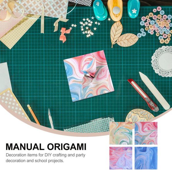 400 ark Origami Crane Paper Barnkort gör färgade DIY