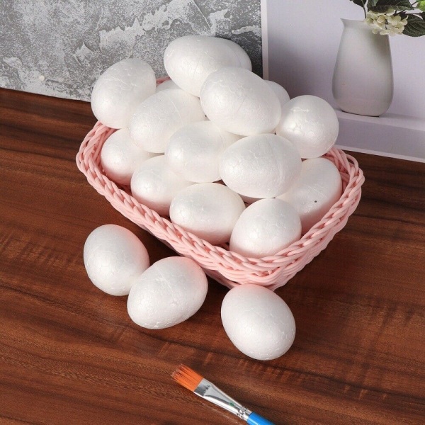 20 st påskskum ägg DIY Crafting Ball Dekoration Kit Tillbehör