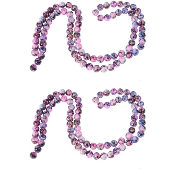 160 st Glaspärlor Smycken Tillbehör Handgjorda Crackle Beads Runda