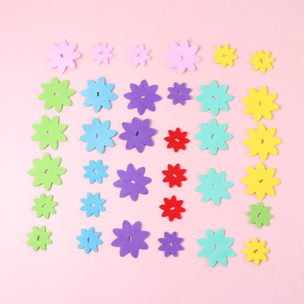 Flower Button Crafts Kit Kids Bukett Handmade Suite Bag Child