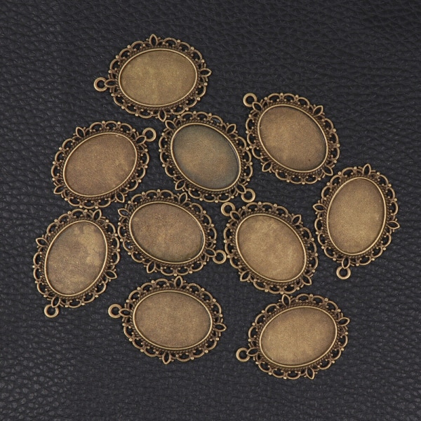 10 st Cirkelbricka Craft Bezel Inställning Smycken Bottenfäste
