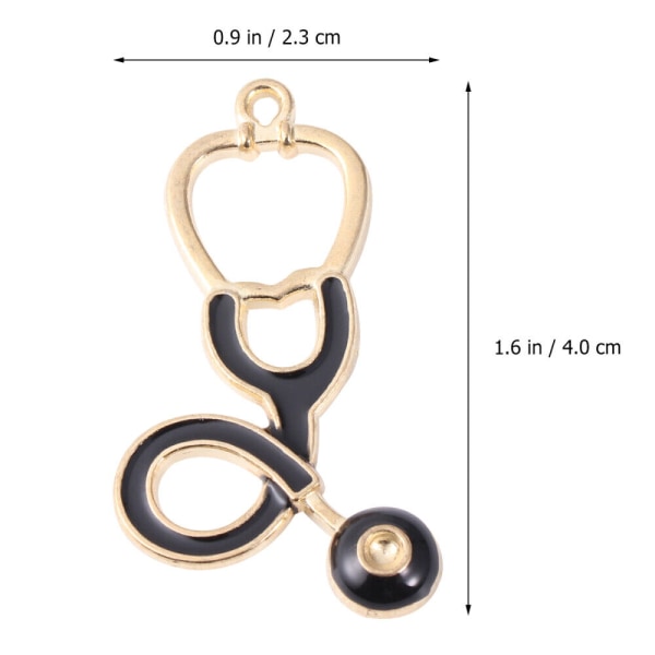 10 st sjuksköterska stetoskop nyckelring berlocker läkare smycken tillbehör