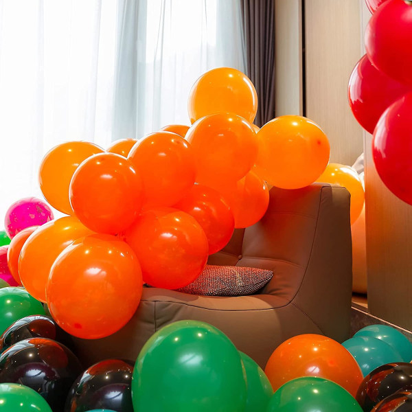 100 st röda ballonger, 12 tums röda latex festballonger Heliumkvalitet för festdekoration som födelsedagsfest, baby