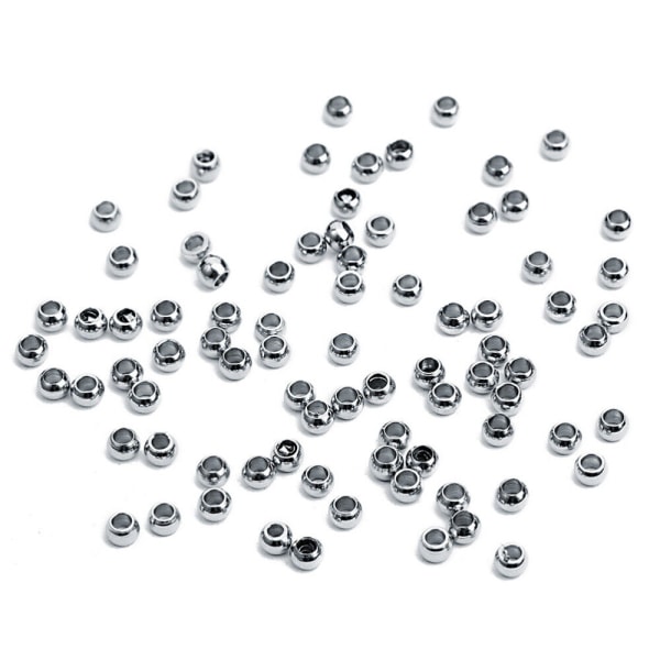 50 st 4 mm glaspärlor Big Hole Charms Smycken gör DIY Runda glaspärlor