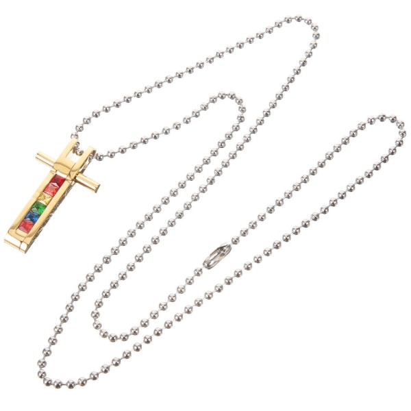 Pride Cross hänge kors halsband Titan stål kors dekor kors hänge