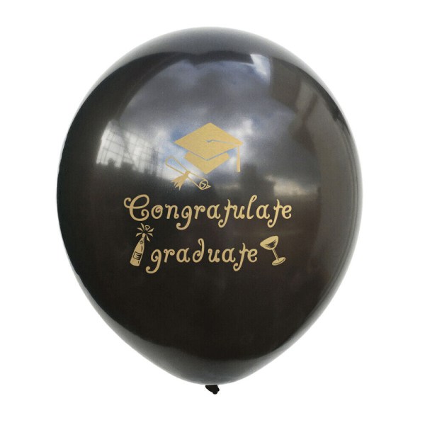 20 st 12 tums festballonger Gratulerar Graduate Letter Ballonger Uppblåsbara