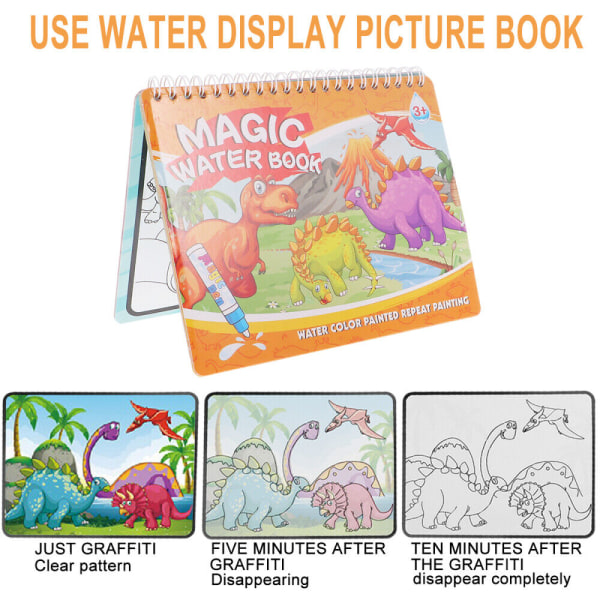 Målarbok Penna Återanvändbar målarböcker Vattenleksak för barn