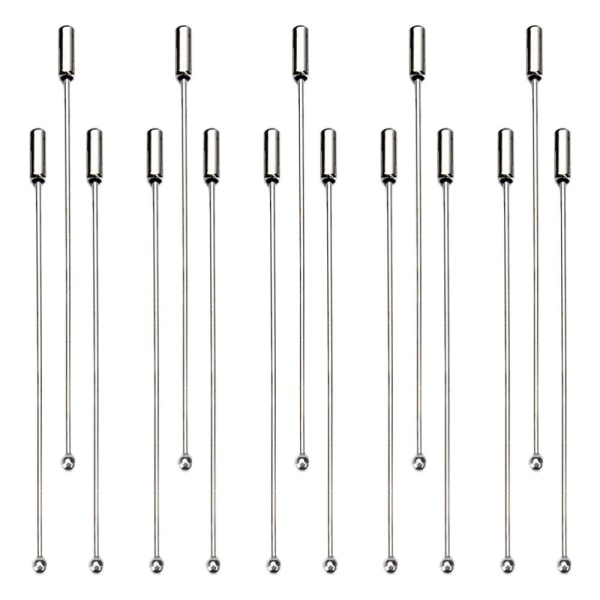 40 st Flat Stitch Kostym Brosch Safety Ball Pin Sticks Nål