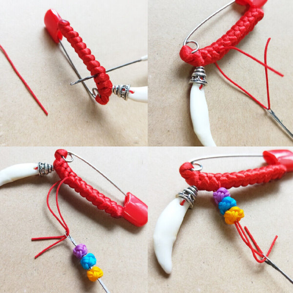 Macrame Craft Cord Beading Tråd Hantverkare Hängande rep smycken