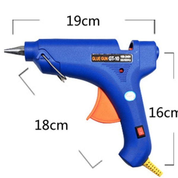 1 set av 100W Hot Lim Sprayer Tool Kit med 25st 11MM Transparent Hot