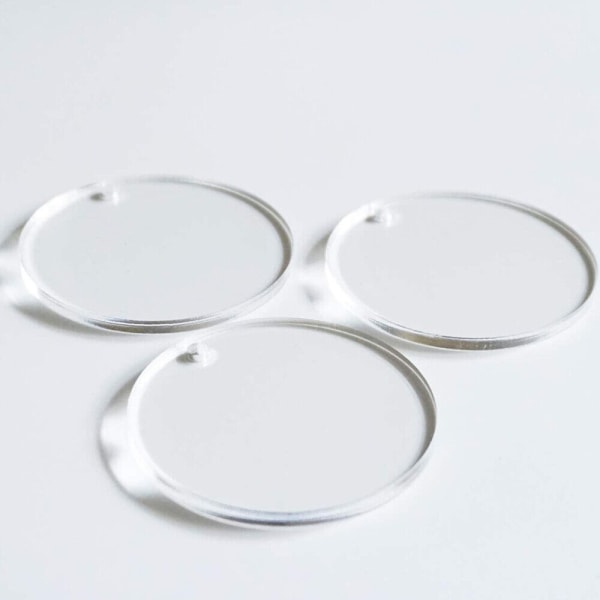 60 st DIY Akryl Dräkt Hantverk Tofs Acrylicc Circle Discs Runda