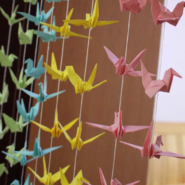 100 st japanska handgjorda kranorigamipapperskranar DIY Self