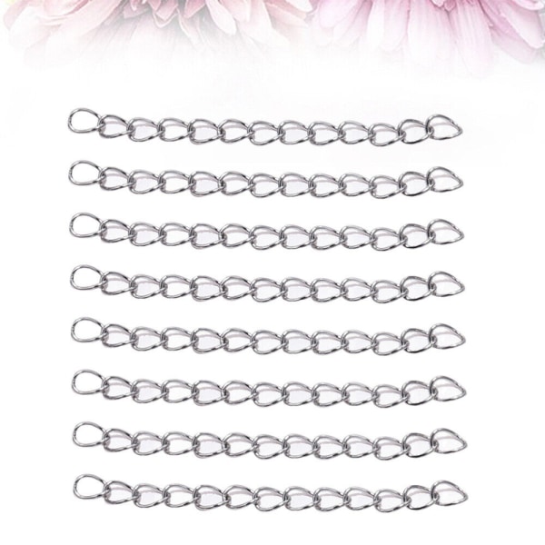 100 st Repkedjeförlängare Halsbandskedjor i rostfritt stål