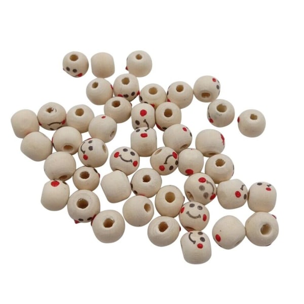 100 st/pack Naturträbollar Träpärla Lösa pärlor